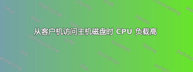 从客户机访问主机磁盘时 CPU 负载高