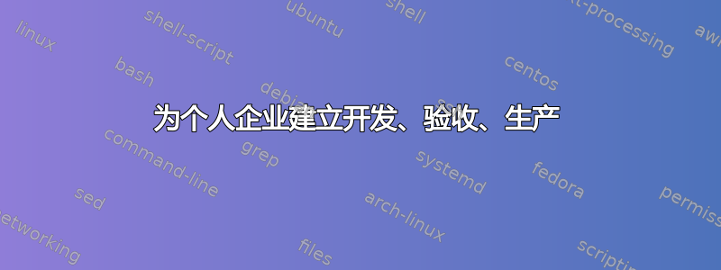 为个人企业建立开发、验收、生产