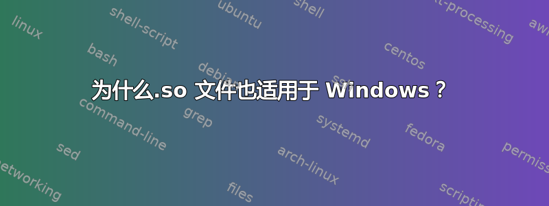 为什么.so 文件也适用于 Windows？