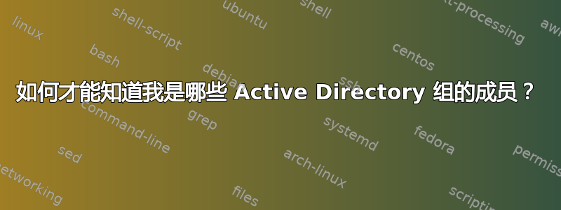 如何才能知道我是哪些 Active Directory 组的成员？