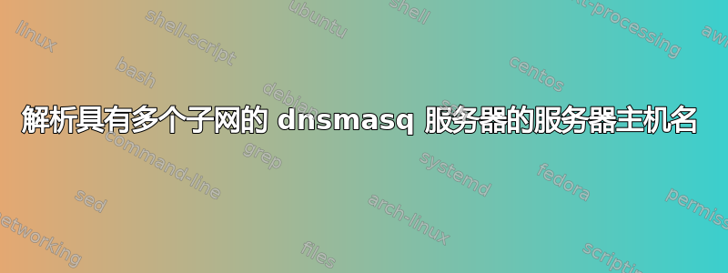 解析具有多个子网的 dnsmasq 服务器的服务器主机名