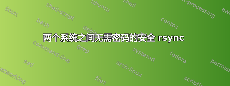 两个系统之间无需密码的安全 rsync