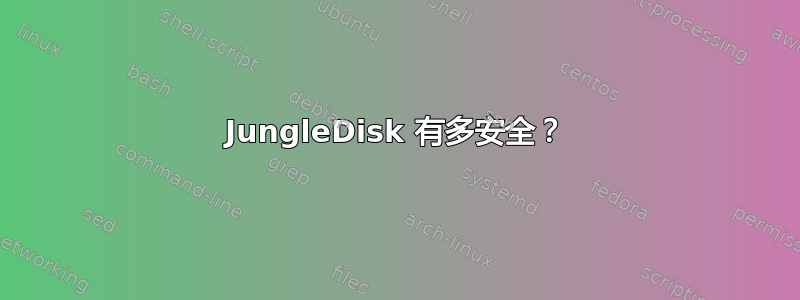 JungleDisk 有多安全？