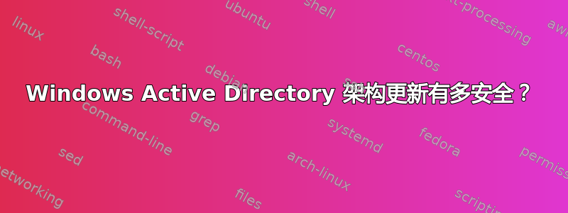 Windows Active Directory 架构更新有多安全？