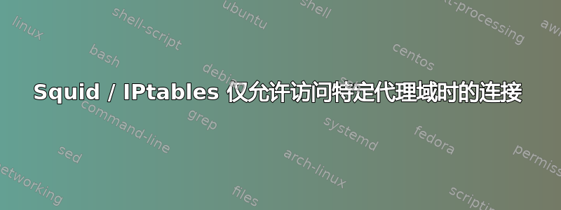 Squid / IPtables 仅允许访问特定代理域时的连接