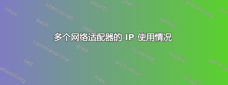 多个网络适配器的 IP 使用情况