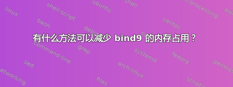 有什么方法可以减少 bind9 的内存占用？