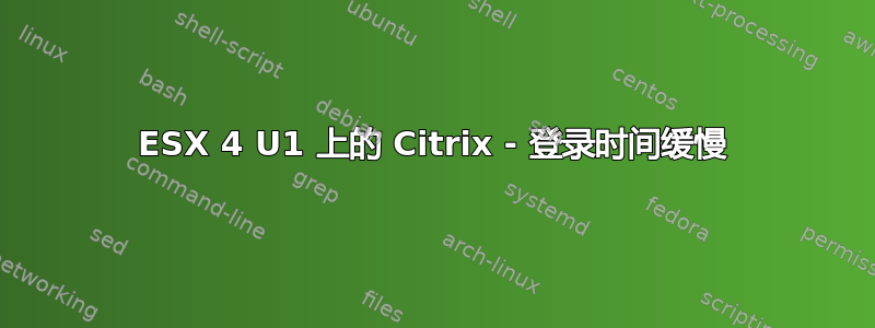 ESX 4 U1 上的 Citrix - 登录时间缓慢