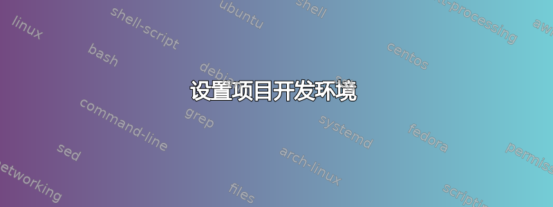 设置项目开发环境