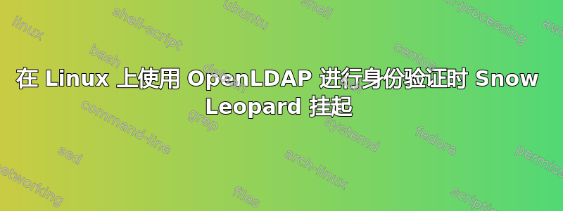 在 Linux 上使用 OpenLDAP 进行身份验证时 Snow Leopard 挂起