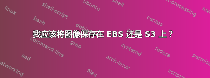 我应该将图像保存在 EBS 还是 S3 上？