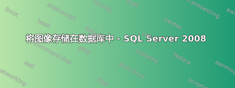 将图像存储在数据库中 - SQL Server 2008