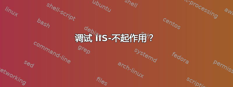 调试 IIS-不起作用？