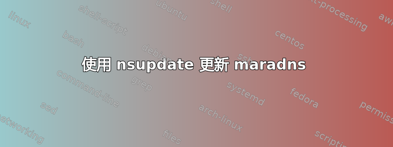 使用 nsupdate 更新 maradns