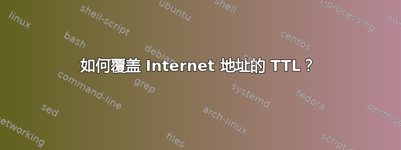 如何覆盖 Internet 地址的 TTL？