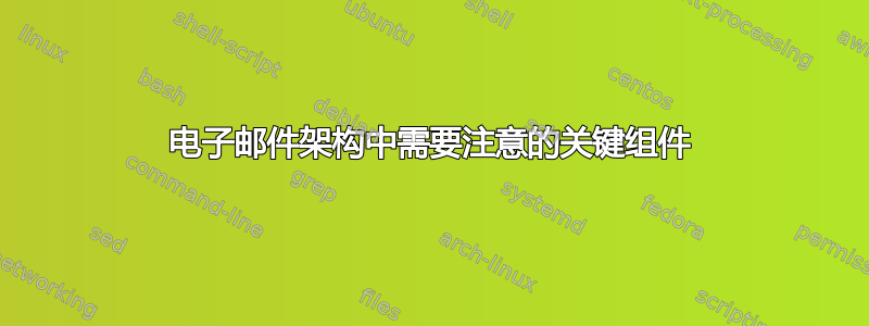 电子邮件架构中需要注意的关键组件