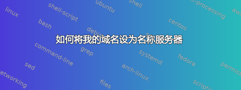 如何将我的域名设为名称服务器