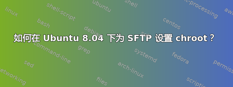 如何在 Ubuntu 8.04 下为 SFTP 设置 chroot？