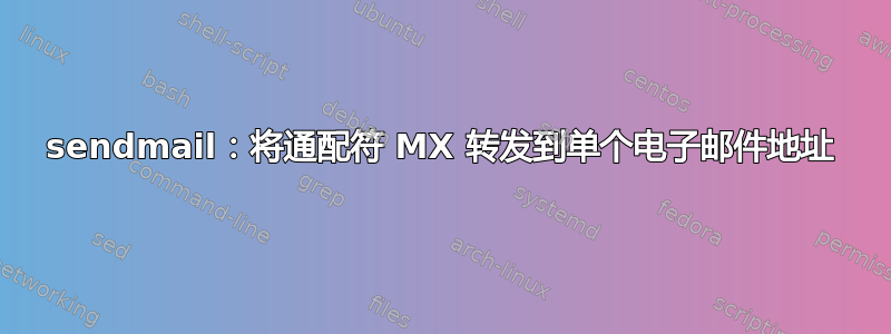 sendmail：将通配符 MX 转发到单个电子邮件地址