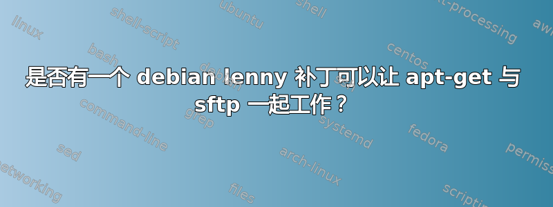 是否有一个 debian lenny 补丁可以让 apt-get 与 sftp 一起工作？