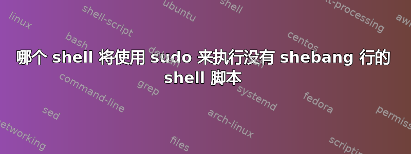 哪个 shell 将使用 sudo 来执行没有 shebang 行的 shell 脚本