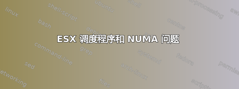 ESX 调度程序和 NUMA 问题