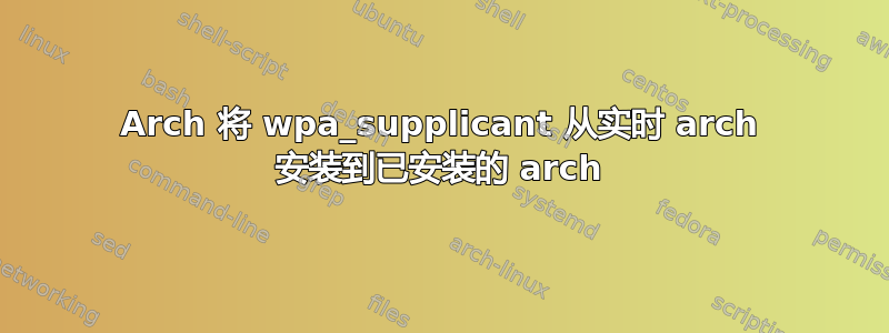 Arch 将 wpa_supplicant 从实时 arch 安装到已安装的 arch