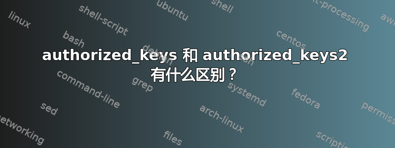 authorized_keys 和 authorized_keys2 有什么区别？