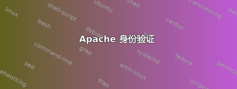 Apache 身份验证