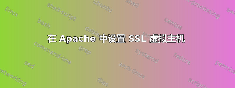 在 Apache 中设置 SSL 虚拟主机