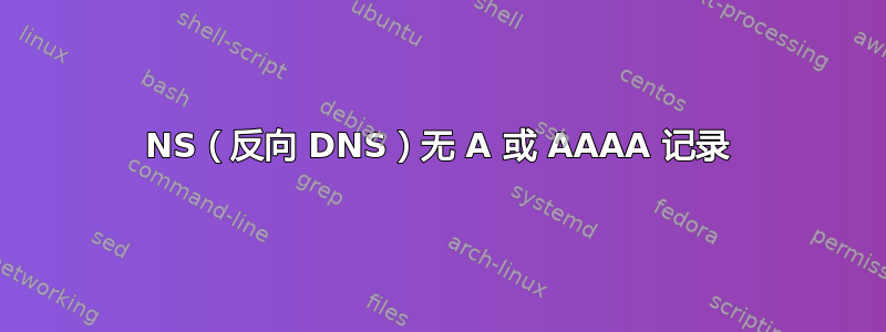 NS（反向 DNS）无 A 或 AAAA 记录