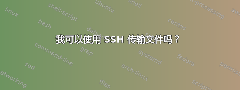 我可以使用 SSH 传输文件吗？