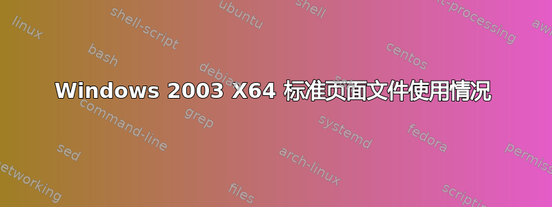 Windows 2003 X64 标准页面文件使用情况