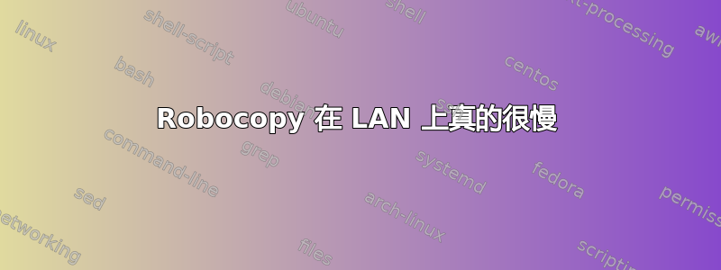 Robocopy 在 LAN 上真的很慢