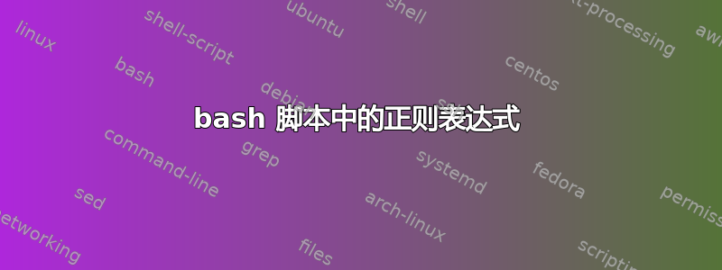 bash 脚本中的正则表达式