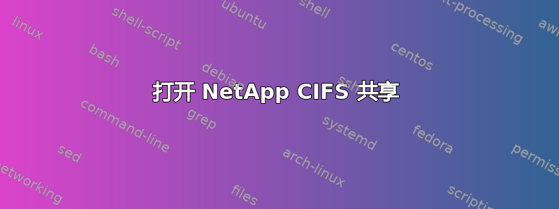 打开 NetApp CIFS 共享