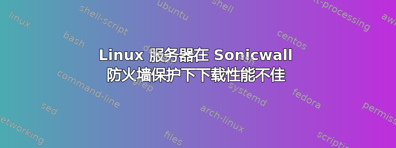 Linux 服务器在 Sonicwall 防火墙保护下下载性能不佳