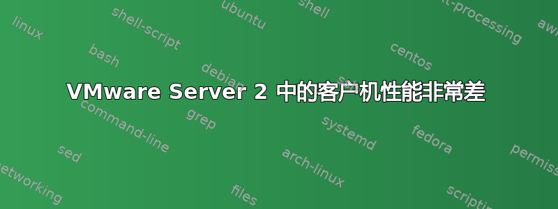 VMware Server 2 中的客户机性能非常差