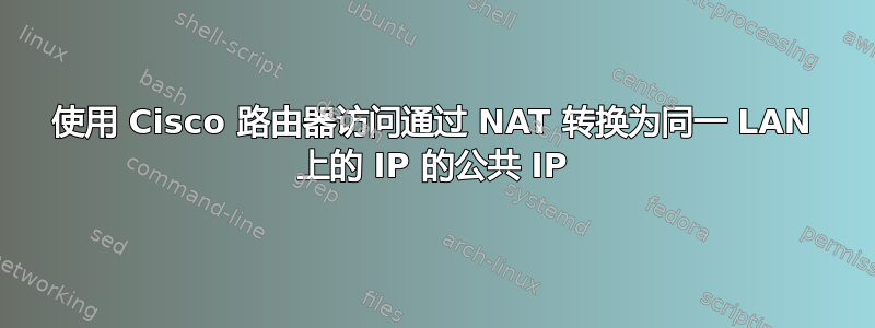 使用 Cisco 路由器访问通过 NAT 转换为同一 LAN 上的 IP 的公共 IP