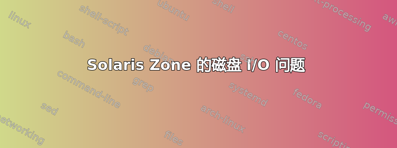 Solaris Zone 的磁盘 I/O 问题