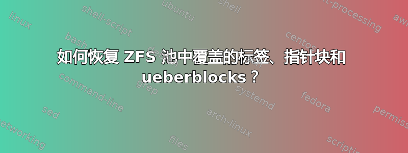 如何恢复 ZFS 池中覆盖的标签、指针块和 ueberblocks？