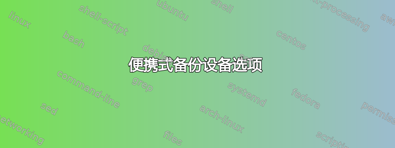 便携式备份设备选项