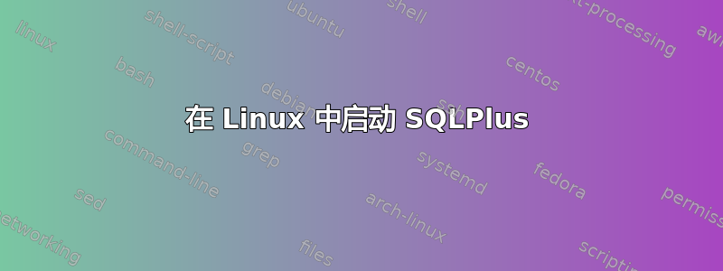 在 Linux 中启动 SQLPlus