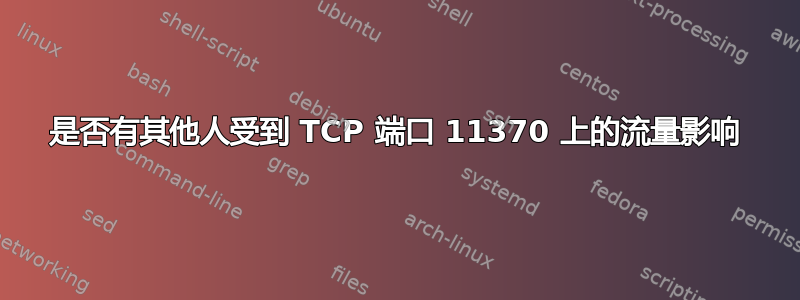 是否有其他人受到 TCP 端口 11370 上的流量影响