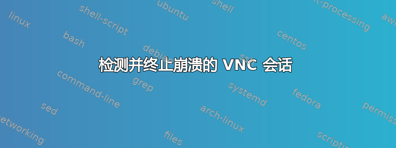 检测并终止崩溃的 VNC 会话