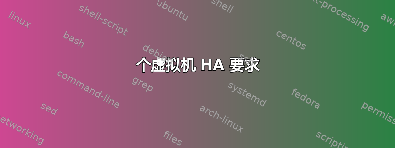 170 个虚拟机 HA 要求