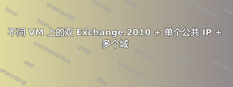 不同 VM 上的双 Exchange 2010 + 单个公共 IP + 多个域