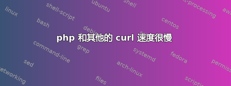 php 和其他的 curl 速度很慢