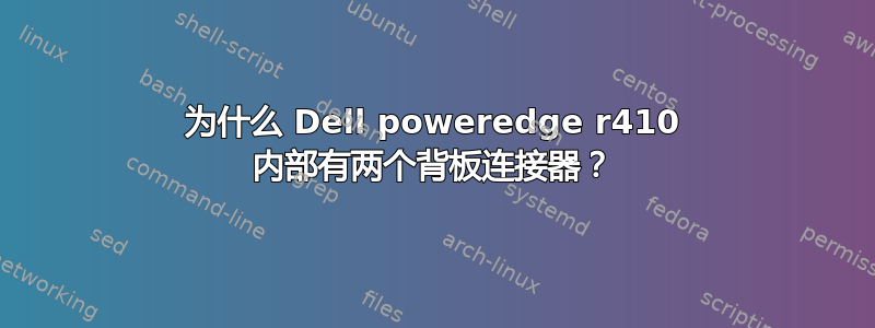 为什么 Dell poweredge r410 内部有两个背板连接器？