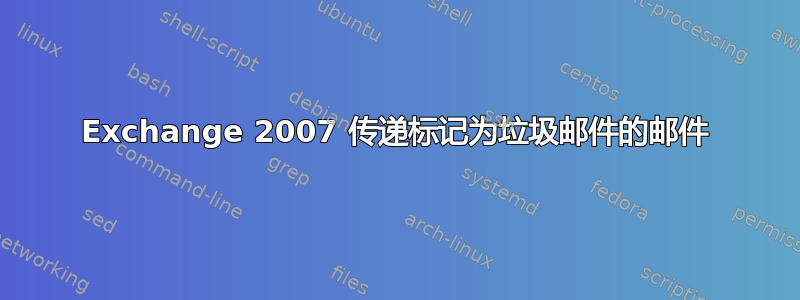 Exchange 2007 传递标记为垃圾邮件的邮件